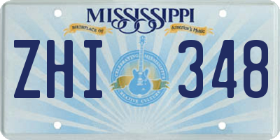 MS license plate ZHI348
