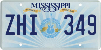 MS license plate ZHI349
