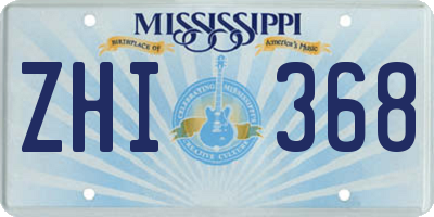 MS license plate ZHI368