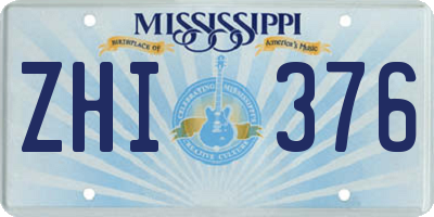 MS license plate ZHI376