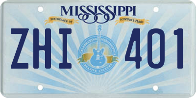 MS license plate ZHI401