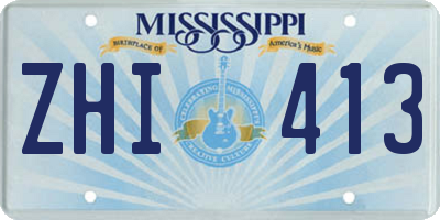 MS license plate ZHI413