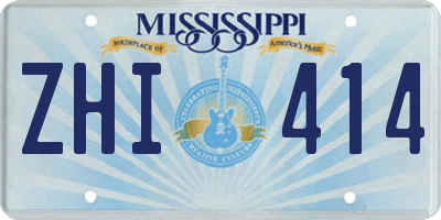 MS license plate ZHI414