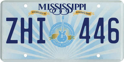 MS license plate ZHI446