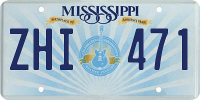 MS license plate ZHI471