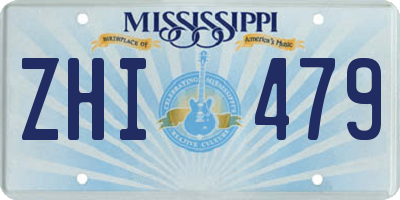 MS license plate ZHI479