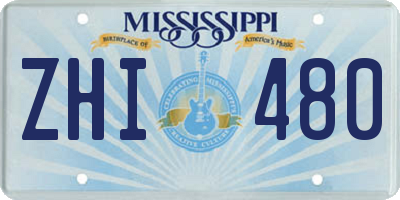 MS license plate ZHI480