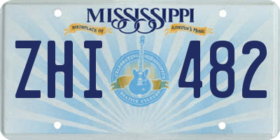 MS license plate ZHI482