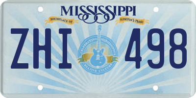 MS license plate ZHI498