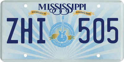 MS license plate ZHI505