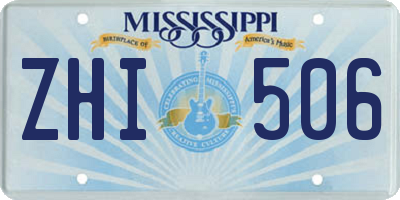 MS license plate ZHI506