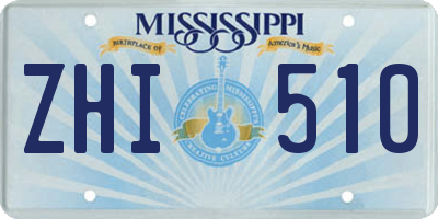 MS license plate ZHI510