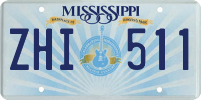 MS license plate ZHI511