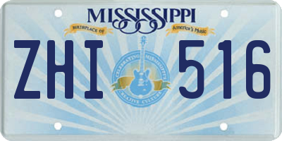 MS license plate ZHI516