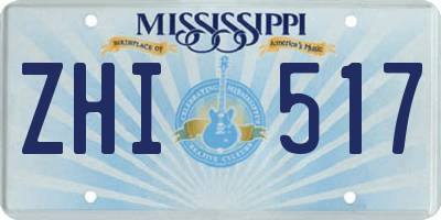 MS license plate ZHI517