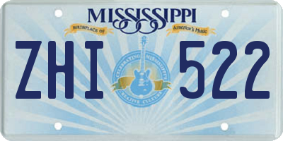 MS license plate ZHI522