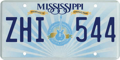 MS license plate ZHI544