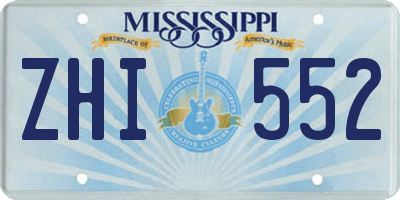 MS license plate ZHI552