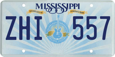 MS license plate ZHI557