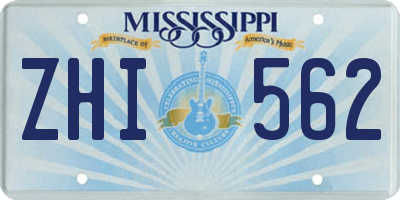 MS license plate ZHI562