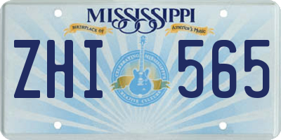 MS license plate ZHI565
