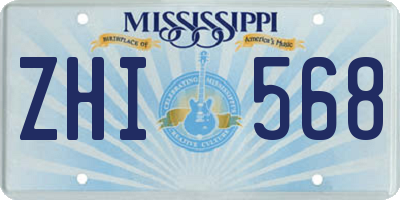 MS license plate ZHI568