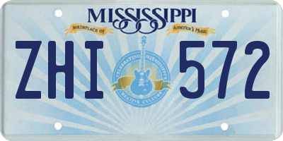 MS license plate ZHI572