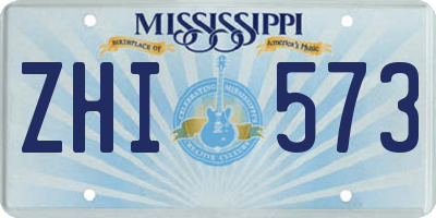 MS license plate ZHI573