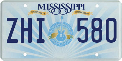 MS license plate ZHI580