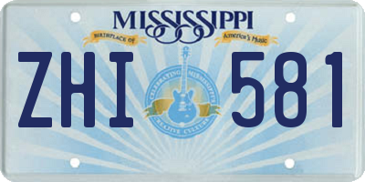 MS license plate ZHI581