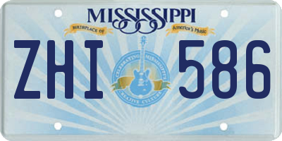 MS license plate ZHI586