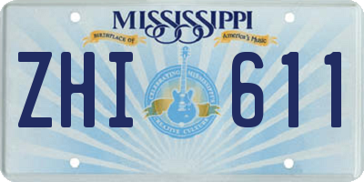 MS license plate ZHI611