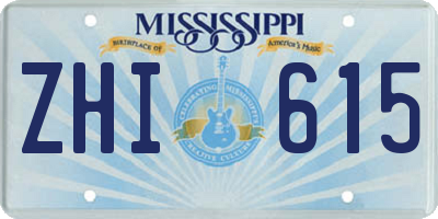 MS license plate ZHI615