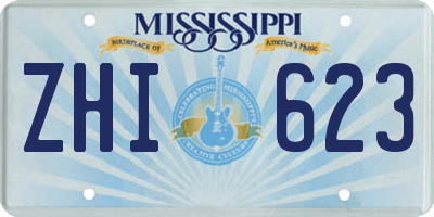 MS license plate ZHI623