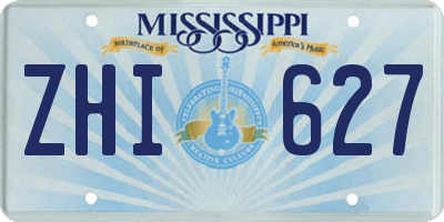 MS license plate ZHI627