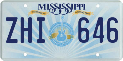 MS license plate ZHI646