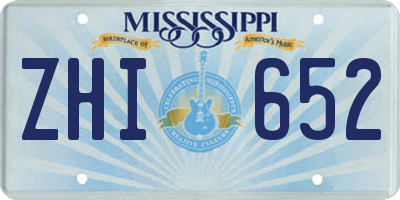 MS license plate ZHI652