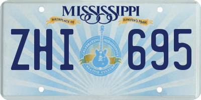 MS license plate ZHI695