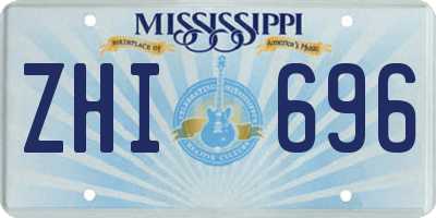 MS license plate ZHI696