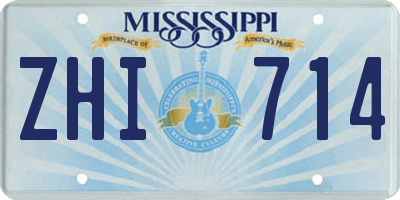 MS license plate ZHI714