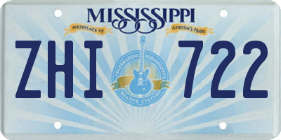 MS license plate ZHI722