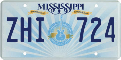 MS license plate ZHI724