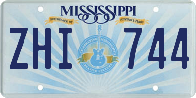 MS license plate ZHI744