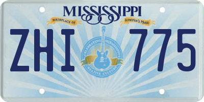 MS license plate ZHI775