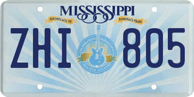 MS license plate ZHI805