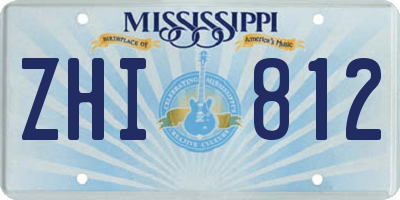 MS license plate ZHI812