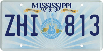 MS license plate ZHI813