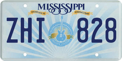 MS license plate ZHI828