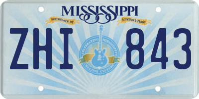 MS license plate ZHI843