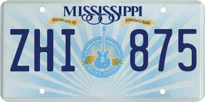 MS license plate ZHI875